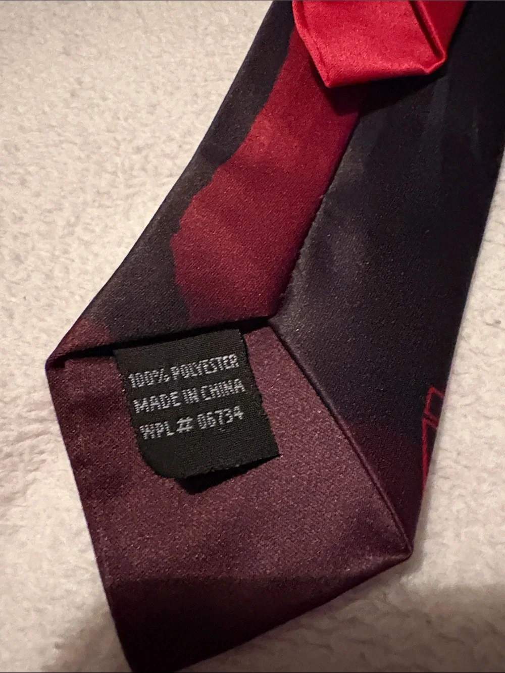 Star Wars Red & Black Kylo Ren Graphic Clip on Tie